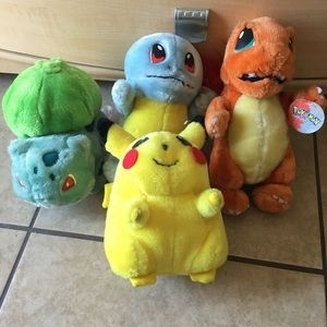 Original stuffed Pokemon animals..